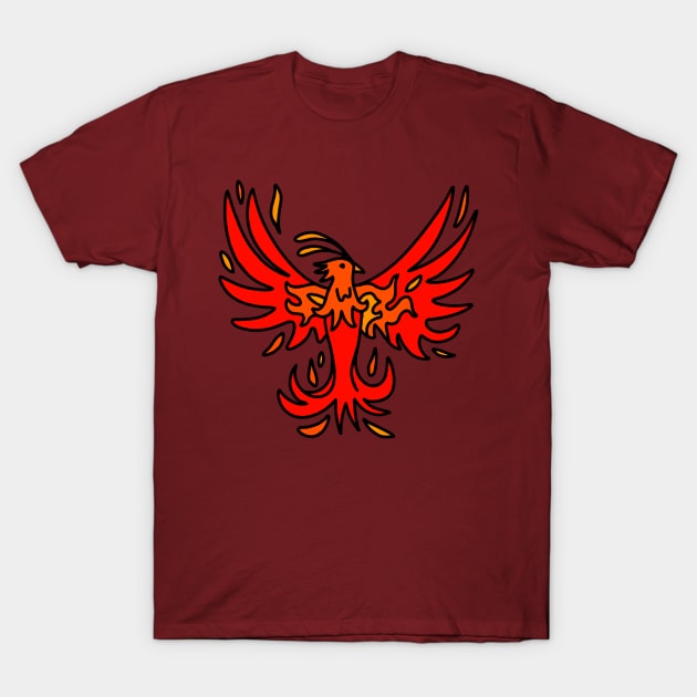 Fiery Phoenix T-Shirt by ncprocter